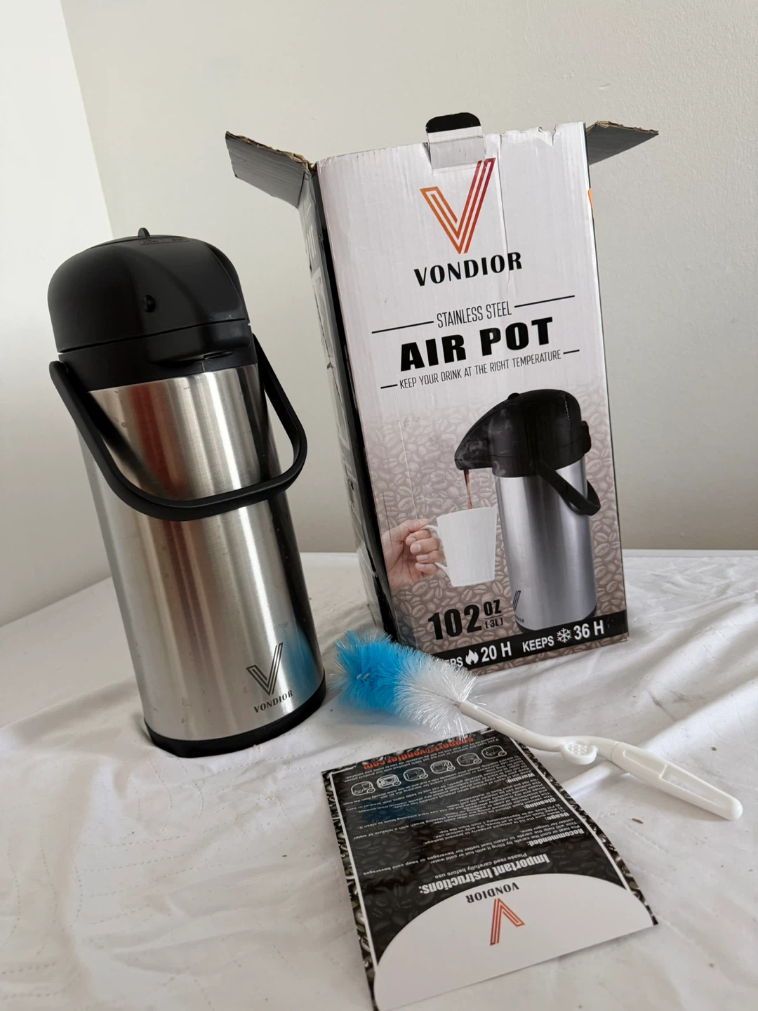 Vondior Stainless Steel Air Pot - 3L