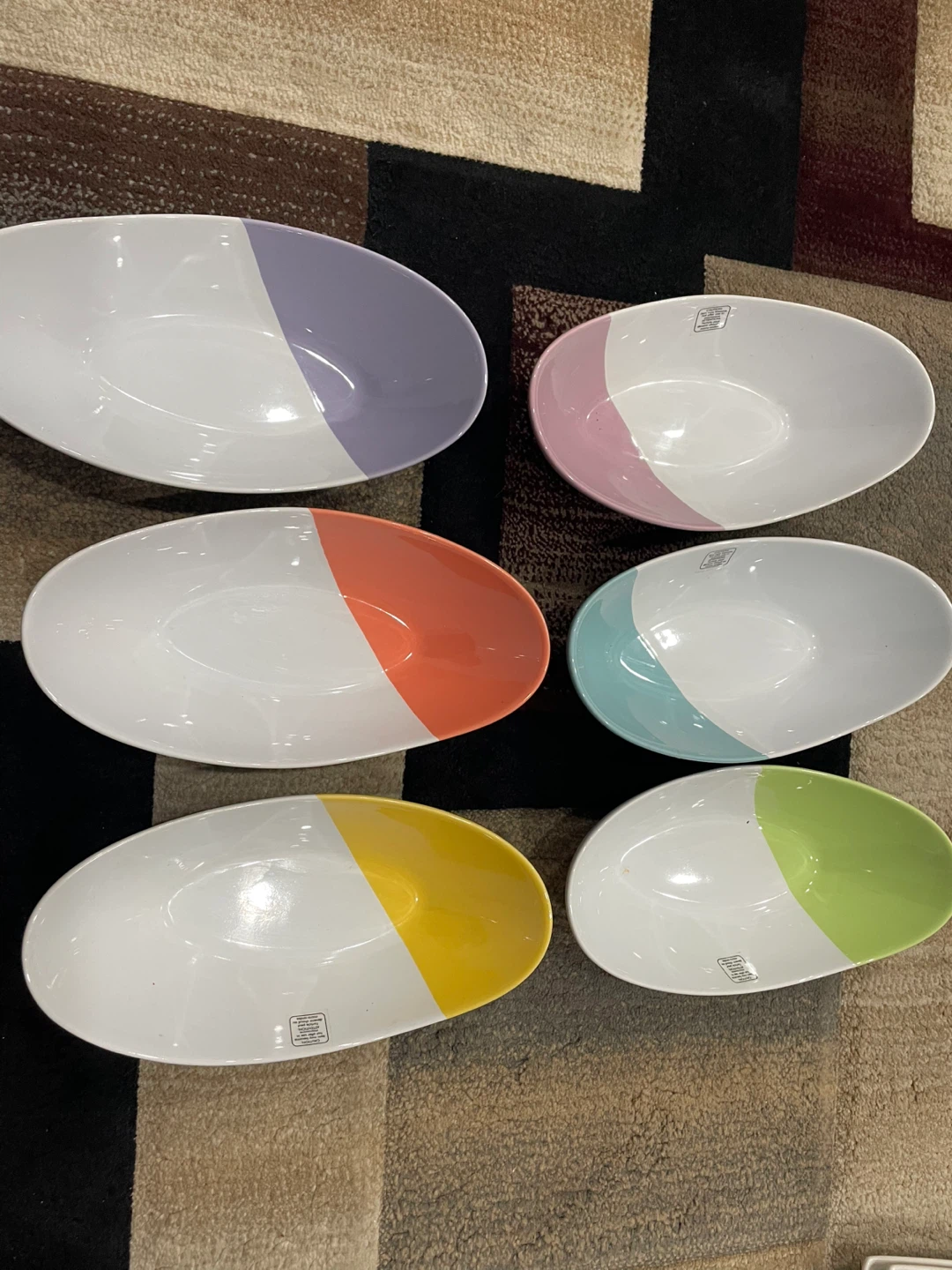 Set of 6 Colourful Serving Bowls - photo 2
