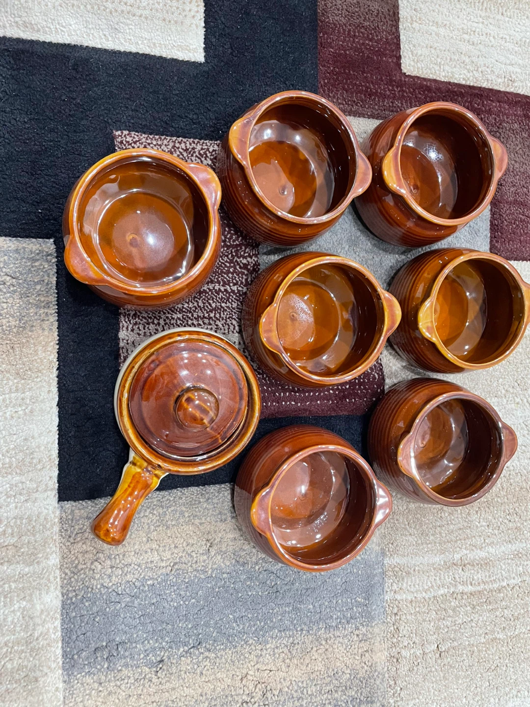 Brown Stoneware French Onion Soup Bowls (Set of 8) - photo 4