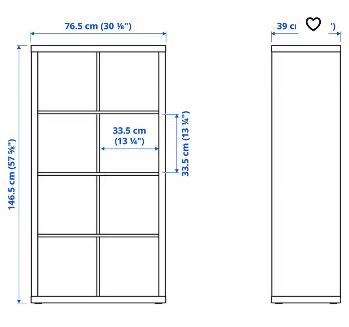 IKEA Kallax Shelf Unit - White - photo 3