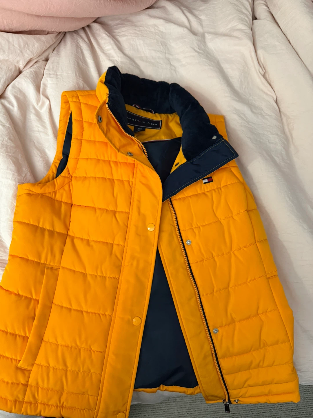 Tommy Hilfiger Yellow Puffer Vest - Size S/P - photo 2