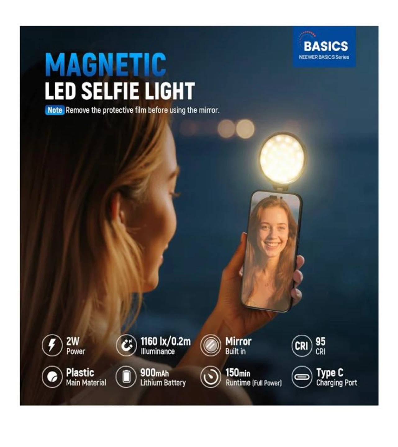 NEEWER Basics Magnetic LED Selfie Light - photo 3