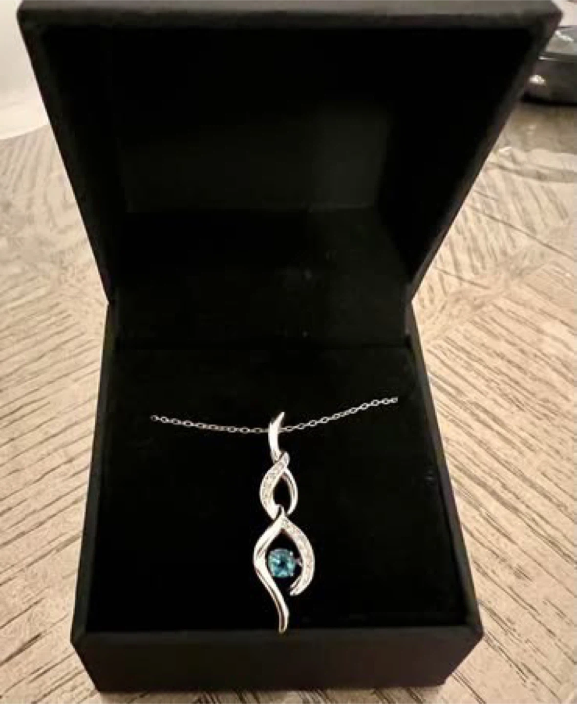 Peoples Jewellers Dancing Infinity Pendant Topaz