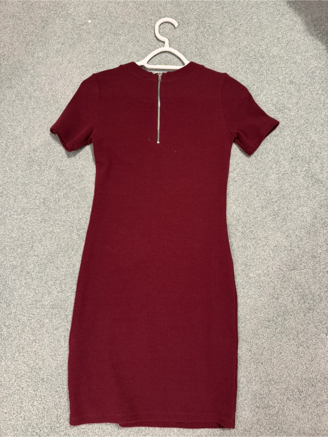 Forever 21 Burgundy Ribbed Mini Dress -S - photo 2
