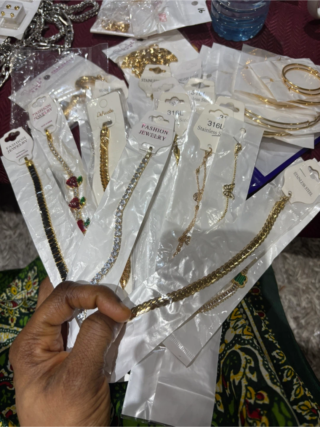 Different types of hand chain bracelets