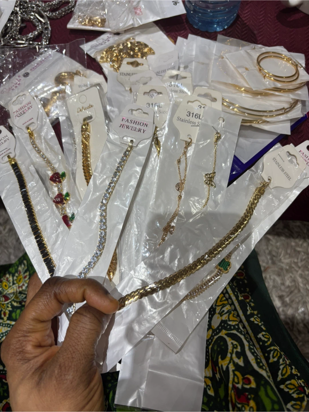 Different types of hand chain bracelets - photo 2