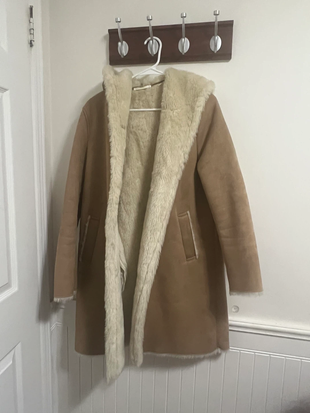 Tan Suede & Shearling Coat