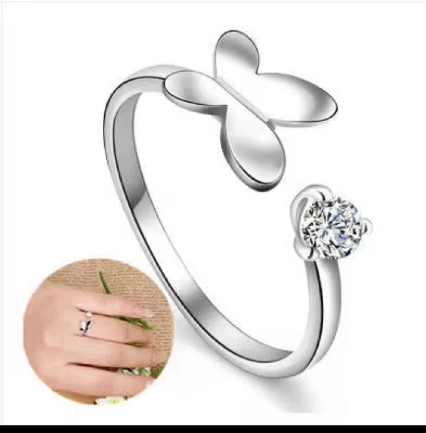 Butterfly Ring - S925 Silver Tone - photo 3