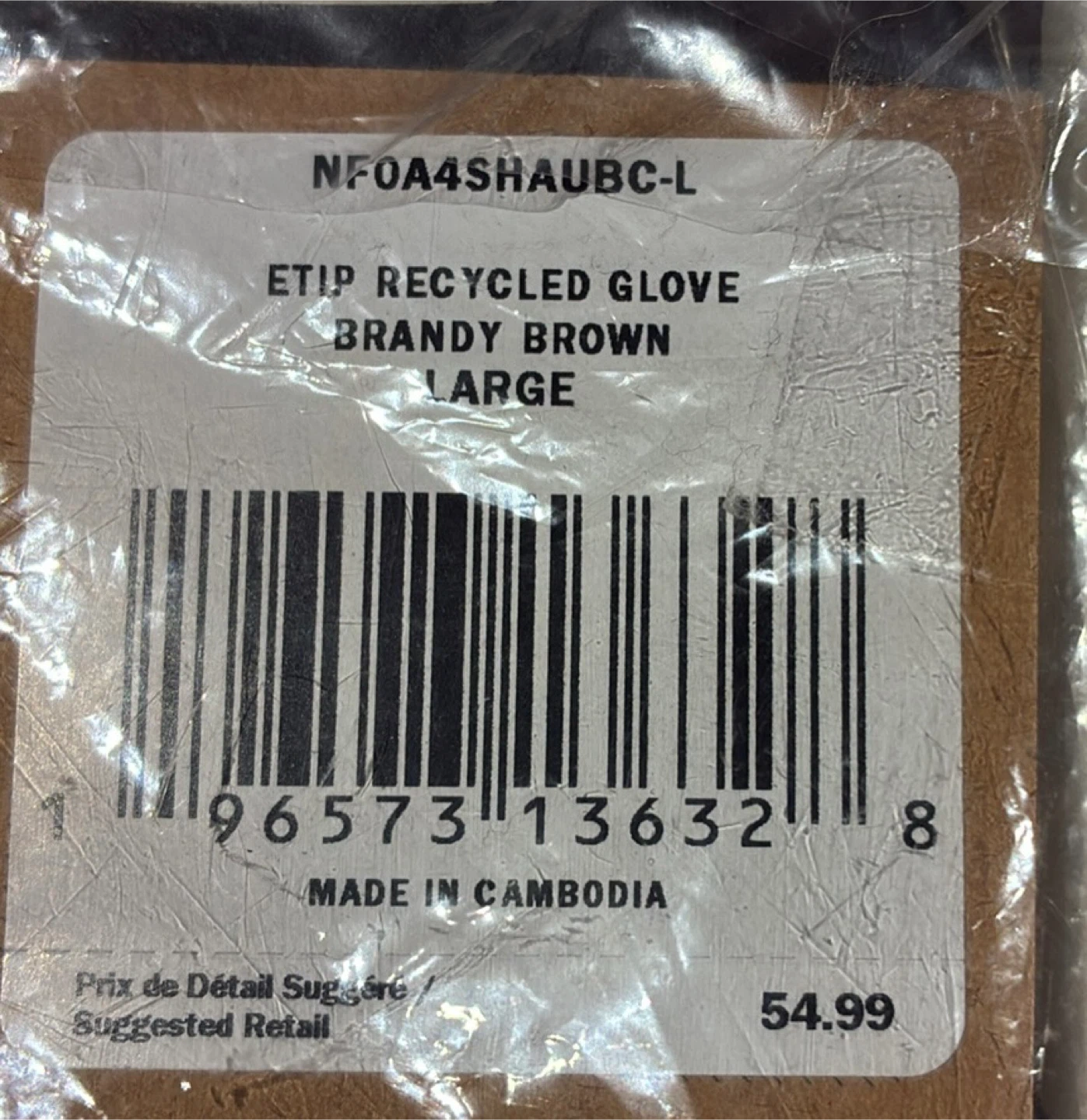 New The North Face Etip Recycled Glove - Brandy Brown, L - photo 3