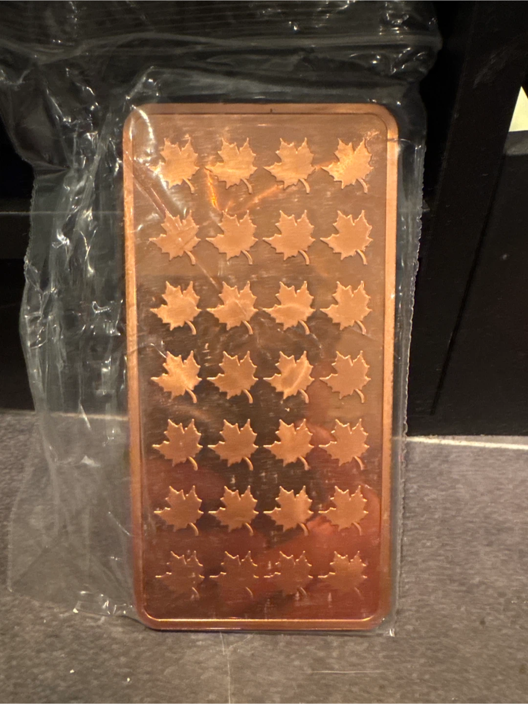 Ten Ounce Copper .999 Bar maple leaf - photo 2