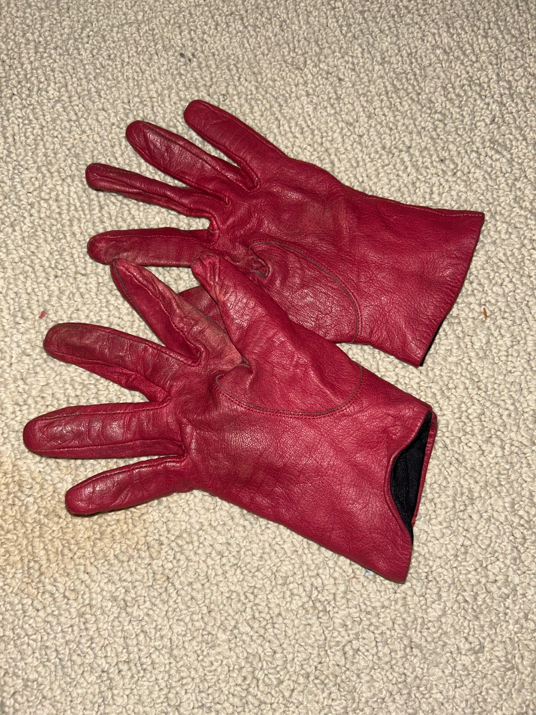 CHARITY Red Leather Gloves - photo 2