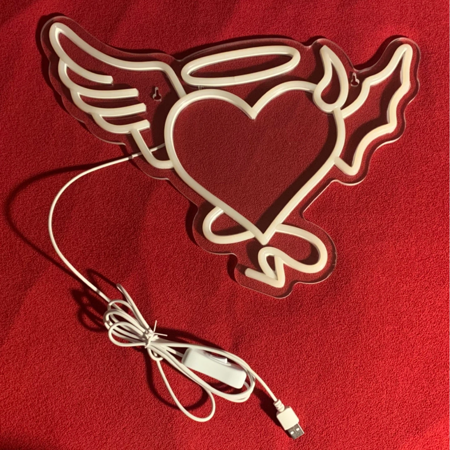 Angel & Devil Heart Neon Sign - photo 2
