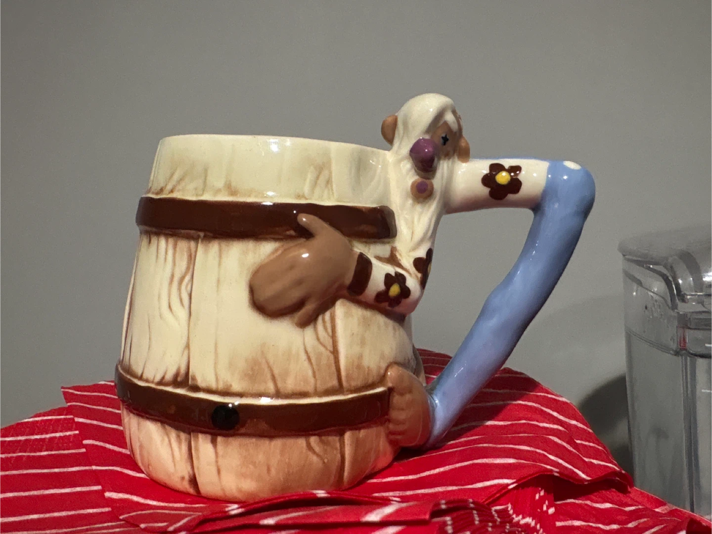 Vintage Barrel Man Mug