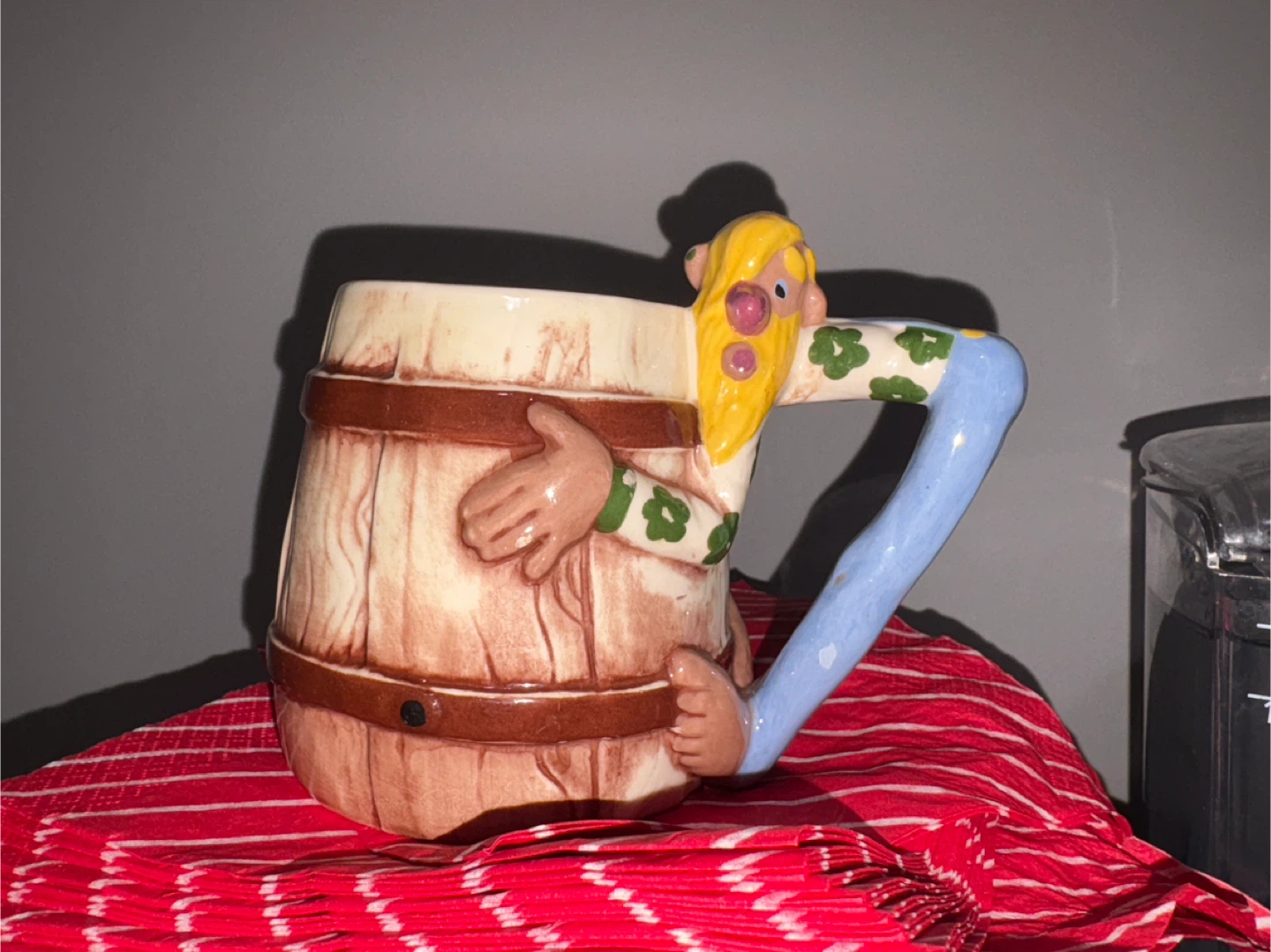 Vintage Barrel Man Ceramic Mug