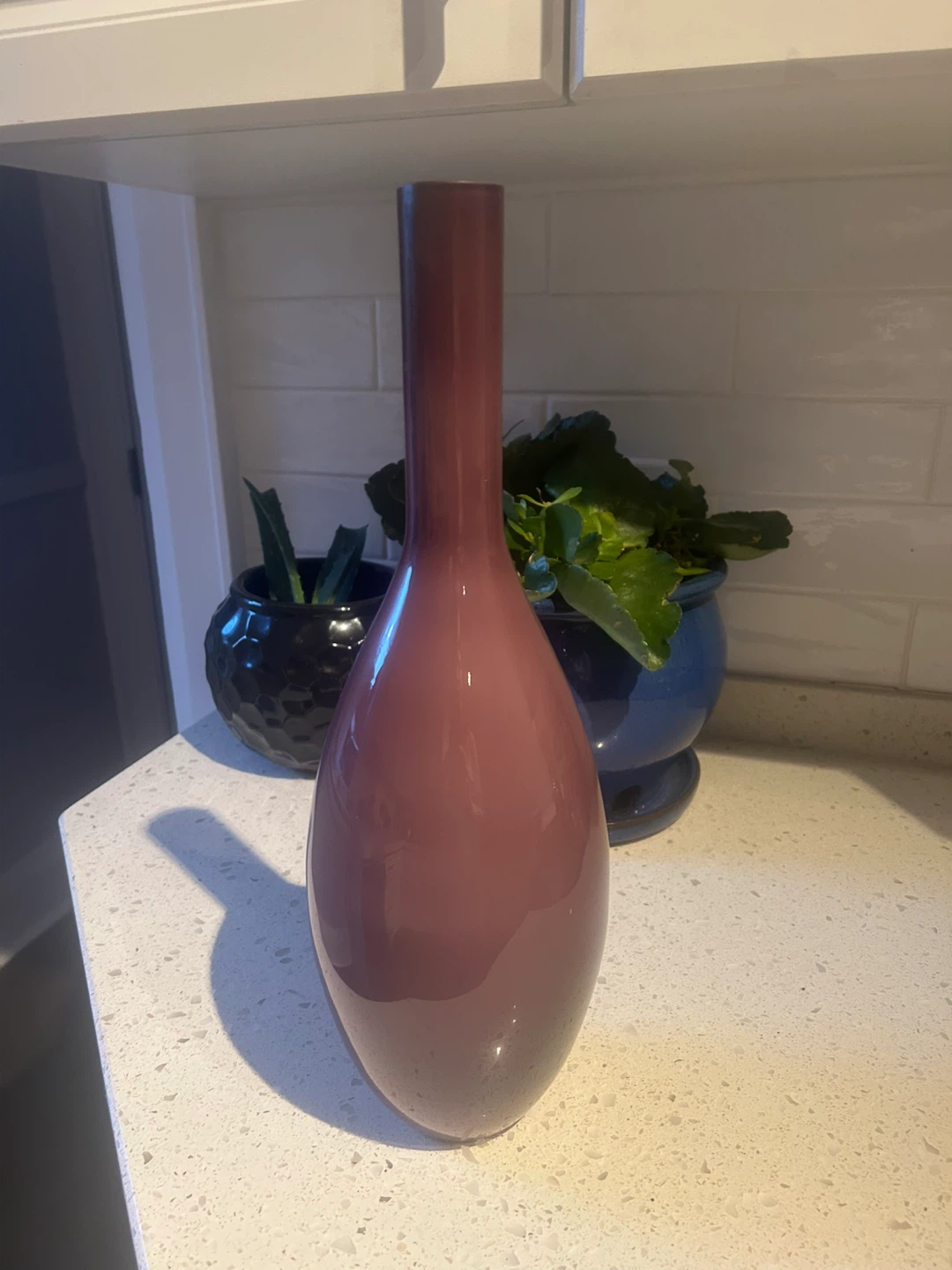 Beautiful Mauve Glass Vase