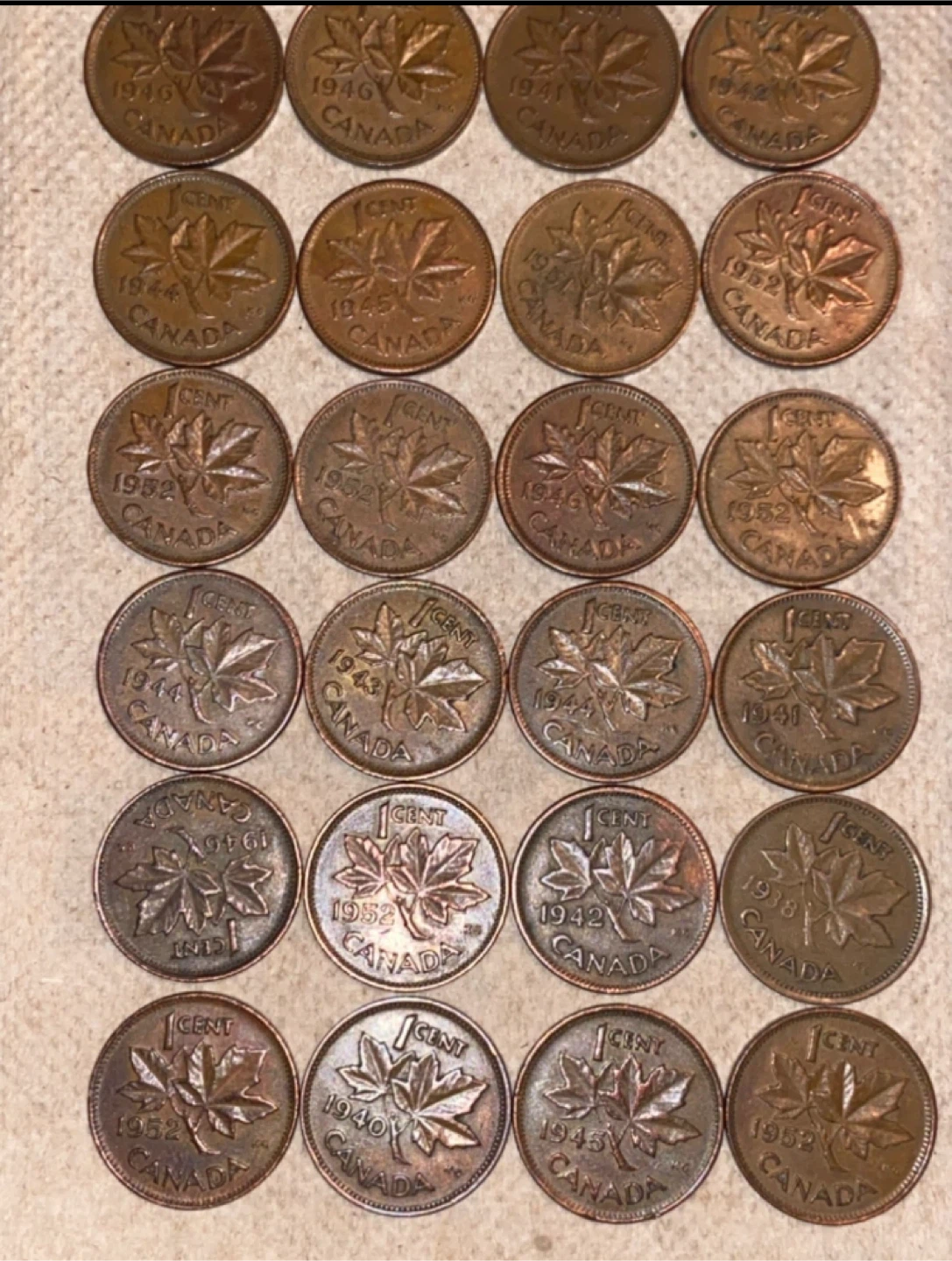 24 pieces Canadian Penny Collection - photo 4
