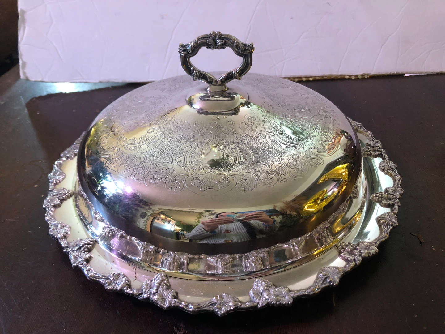 Vintage Silver Plated Serving Platter. Like New.