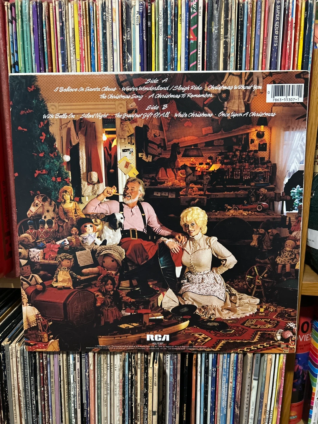 Kenny & Dolly - Once Upon a Christmas Vinyl Record - photo 2