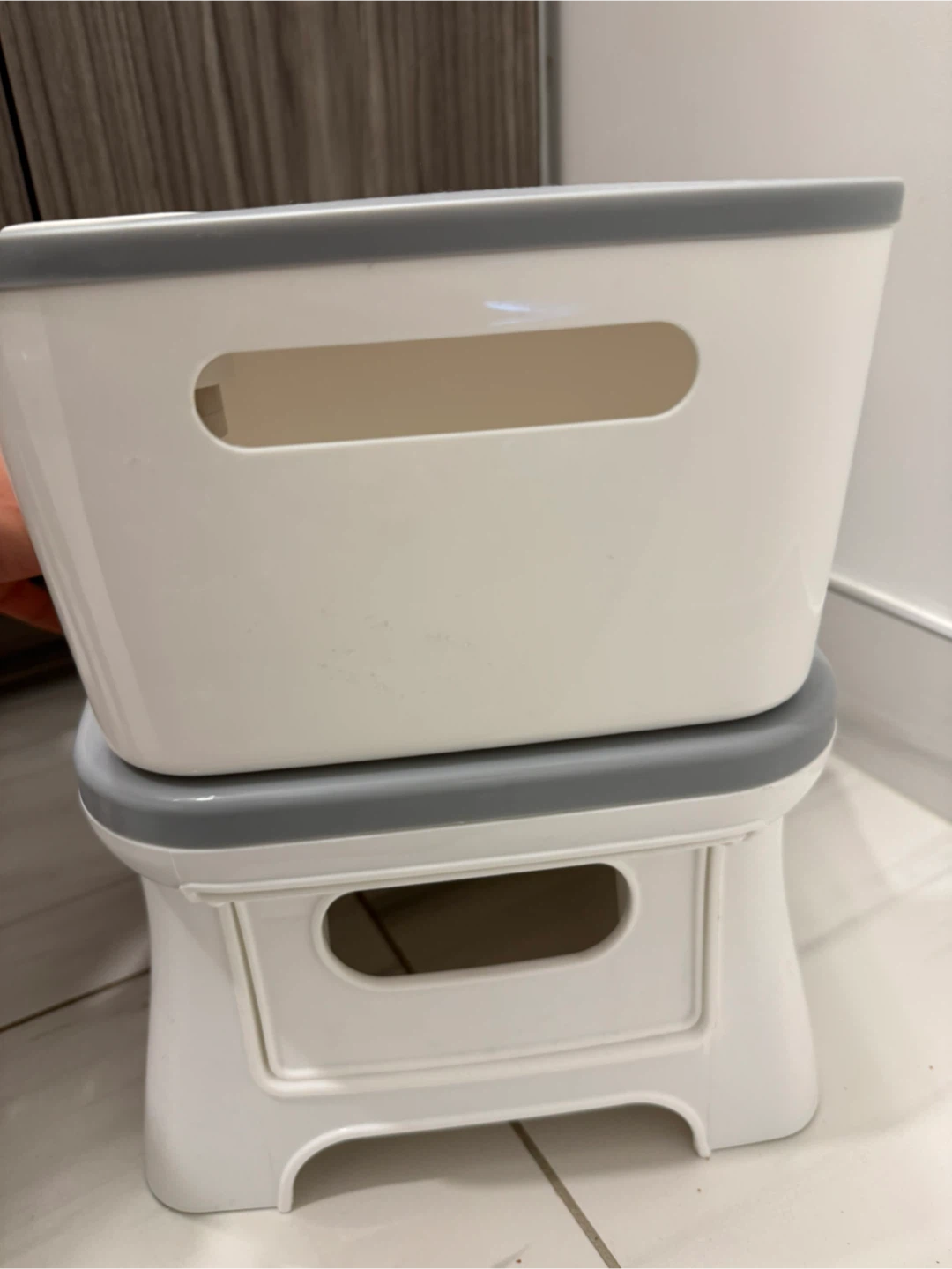 White & grey potty toilet - photo 3