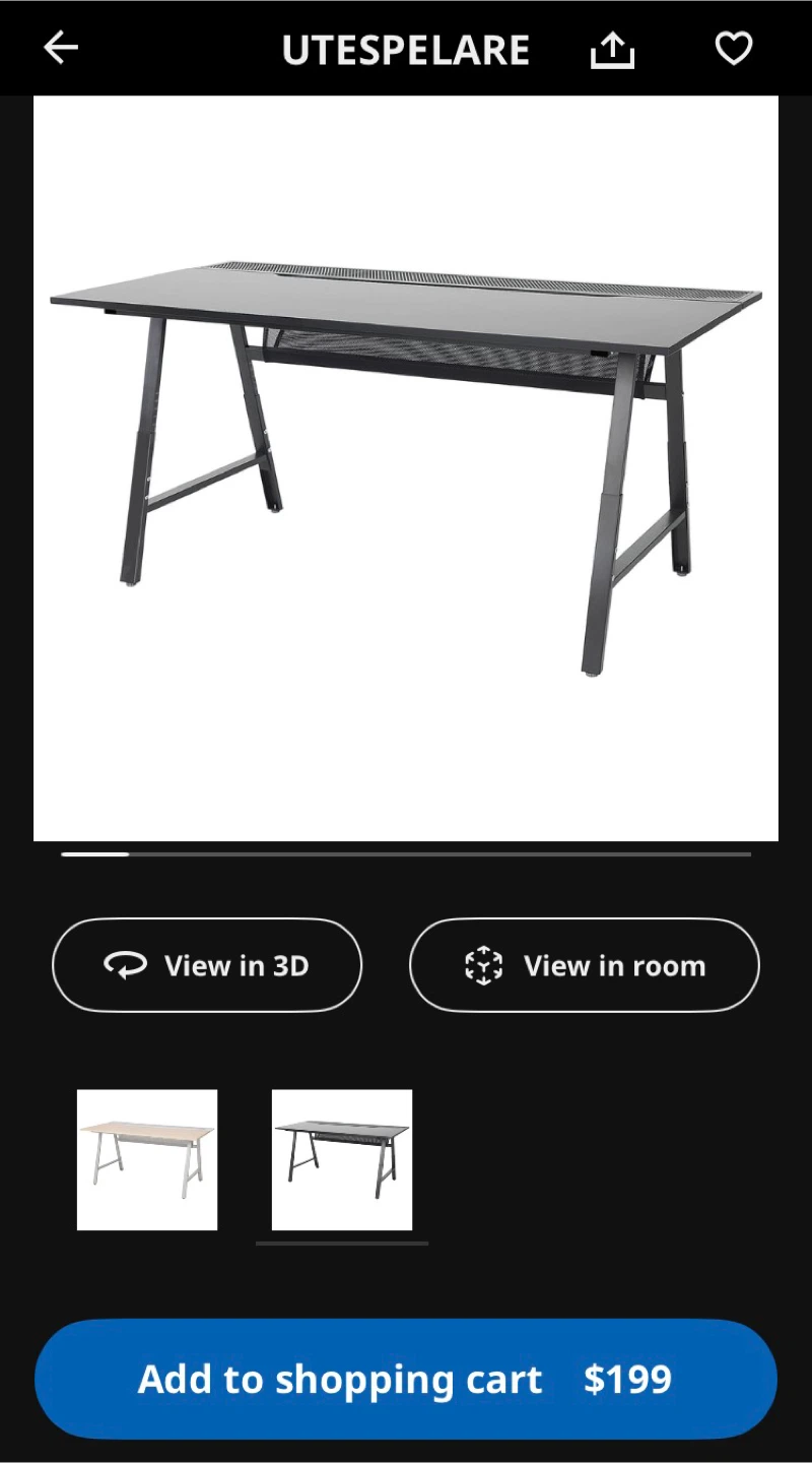 UTESPELARE Gaming desk - IKEA