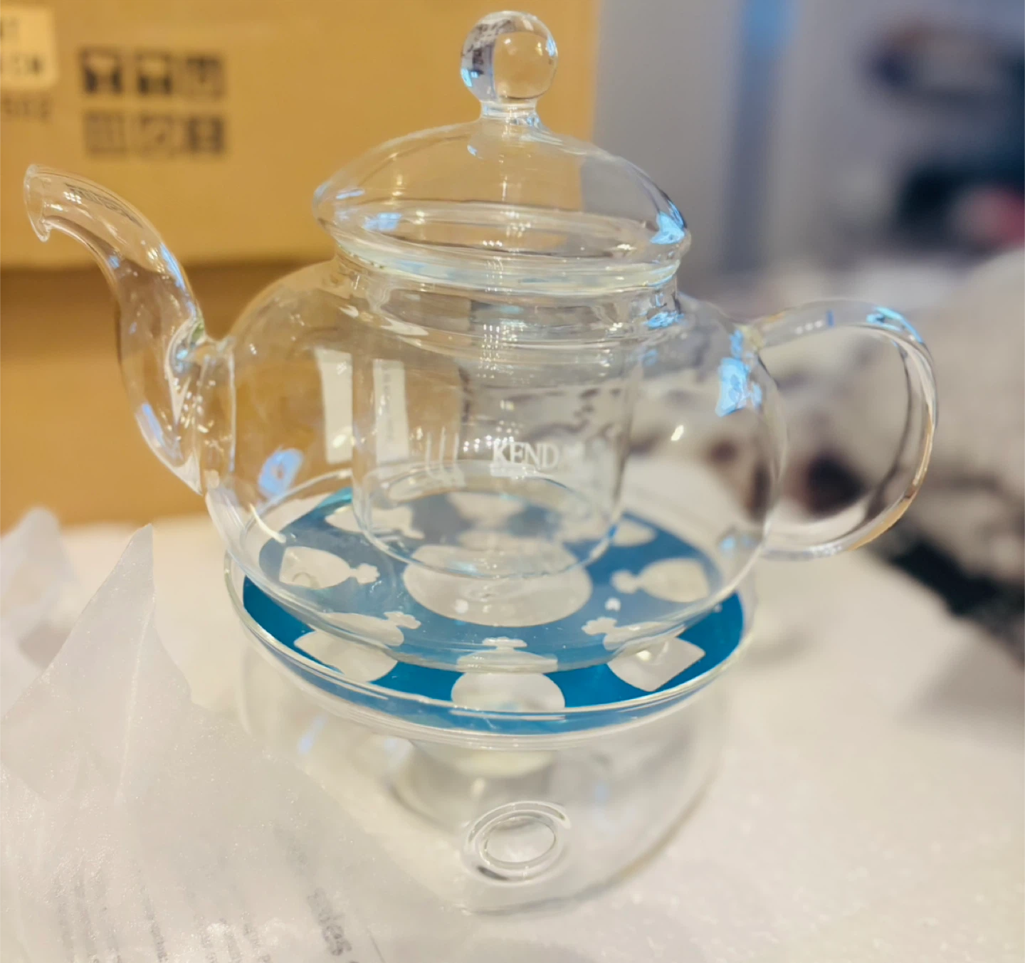 Kendal Glass Teapot Set with Warmer