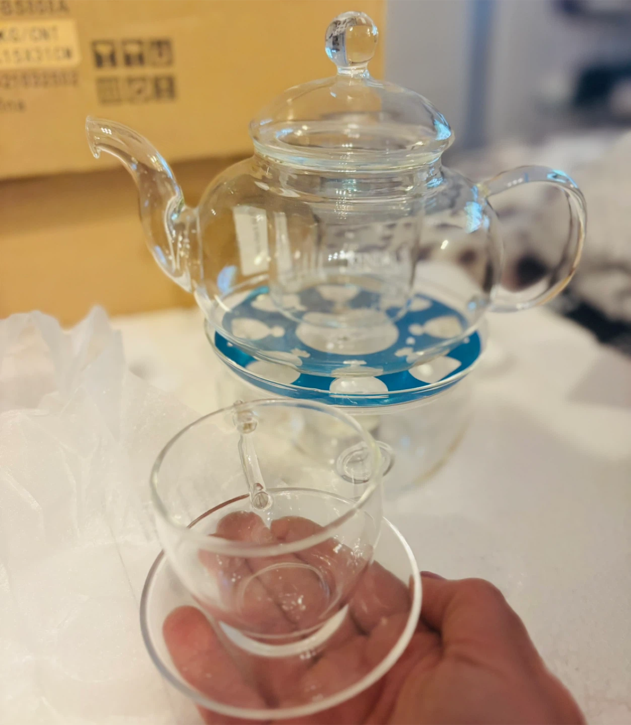Kendal Glass Teapot Set with Warmer - photo 2