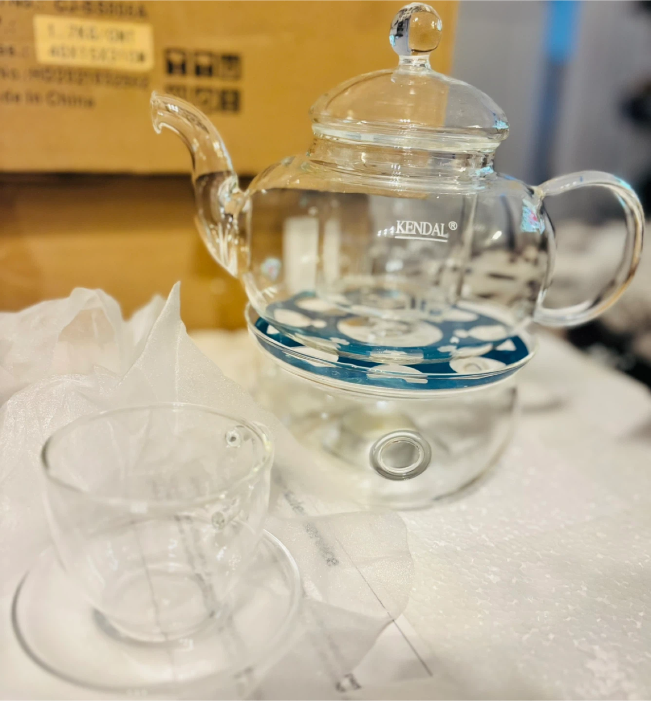Kendal Glass Teapot Set with Warmer - photo 3