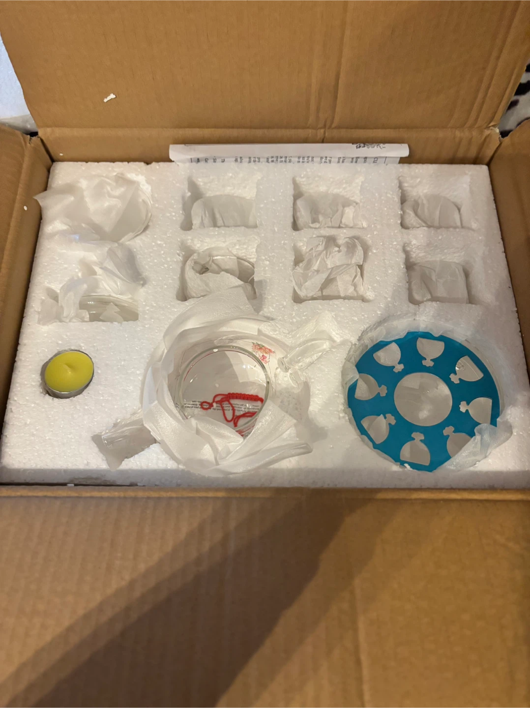 Kendal Glass Teapot Warmer Set - New in Box!