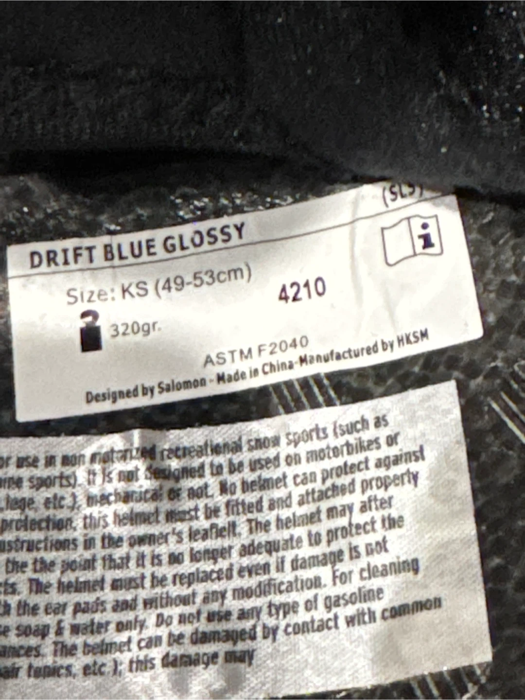 Salomon Drift Blue Glossy Ski Helmet (Size KS) - photo 5