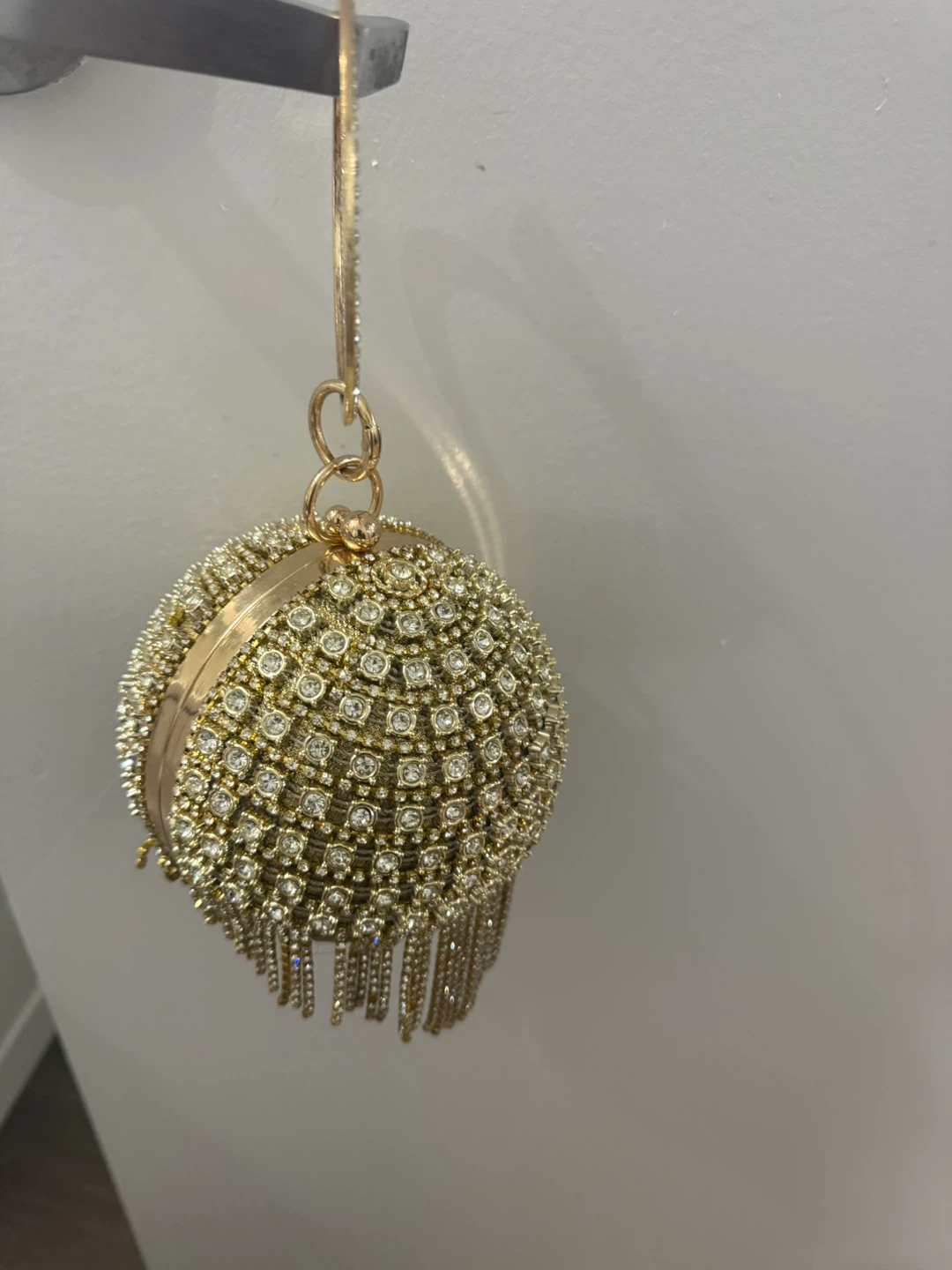 Gold Rhinestone Ball Clutch - photo 2