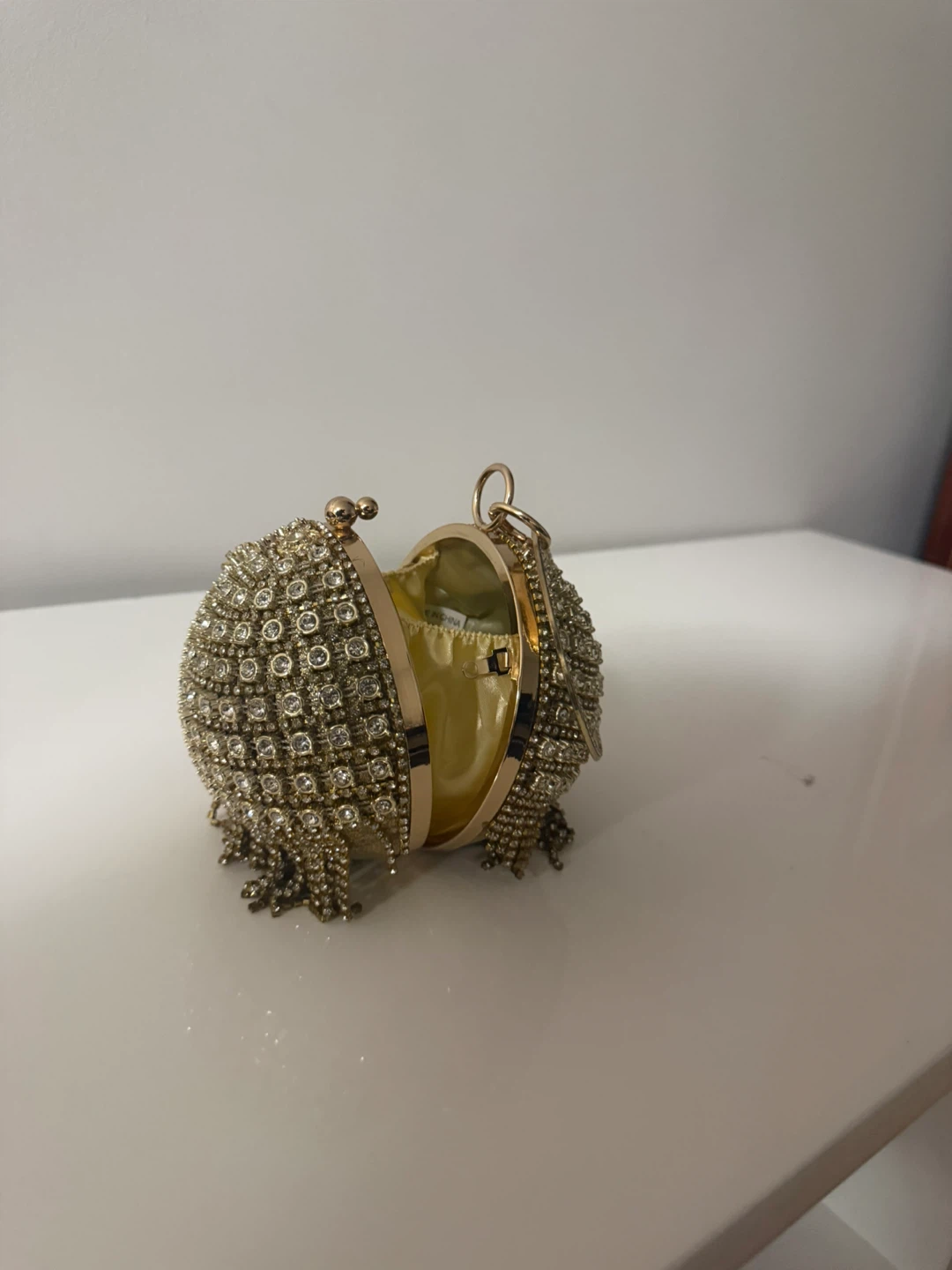 Gold Rhinestone Ball Clutch - photo 5