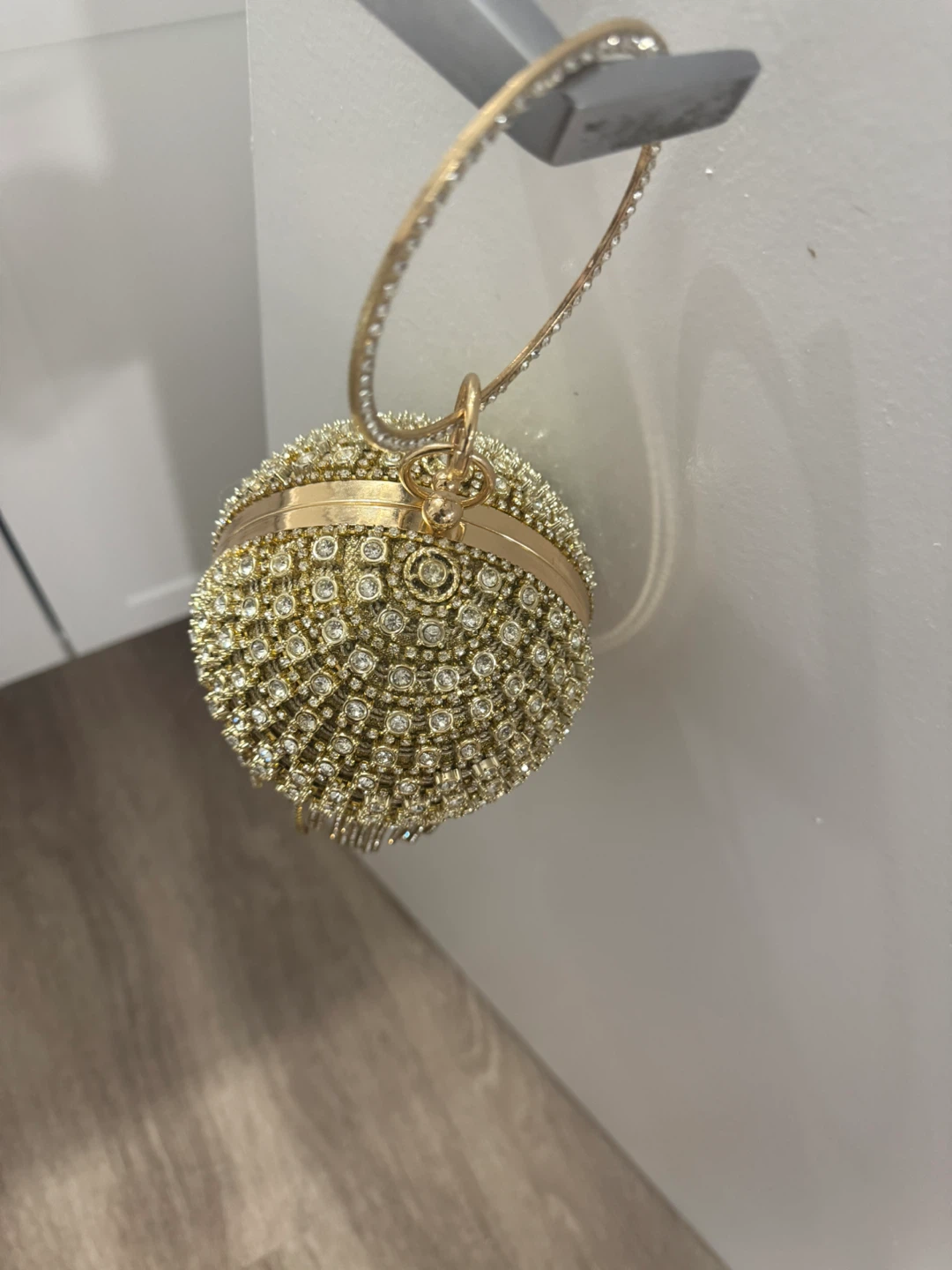 Gold Rhinestone Ball Clutch - photo 3