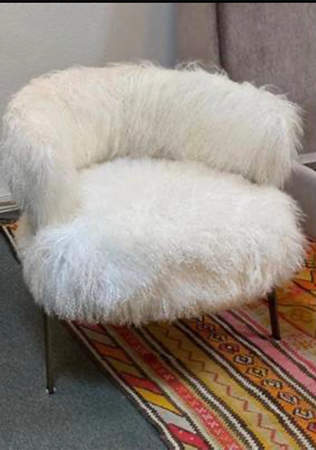 Interlude Home Darcy Chairs (4) Ivory Sheepskin - photo 4