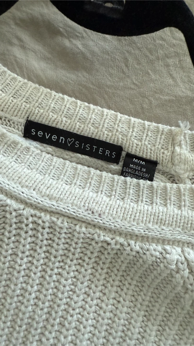 Seven Sisters Cream Sweater - Size M - photo 3