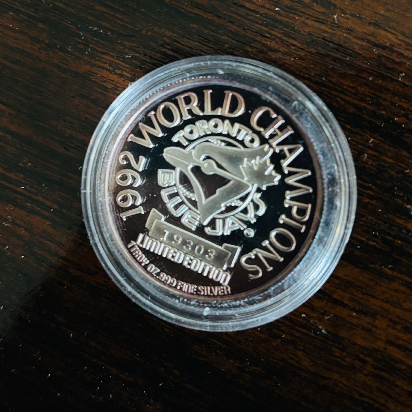 1992 Toronto Blue Jays World Series Silver Coin