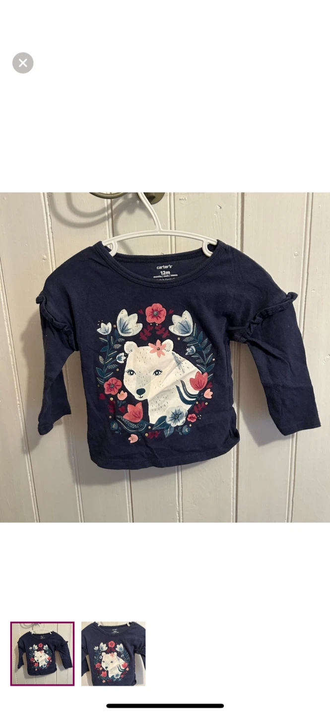 Carter's 12M Navy Blue Long Sleeve Top