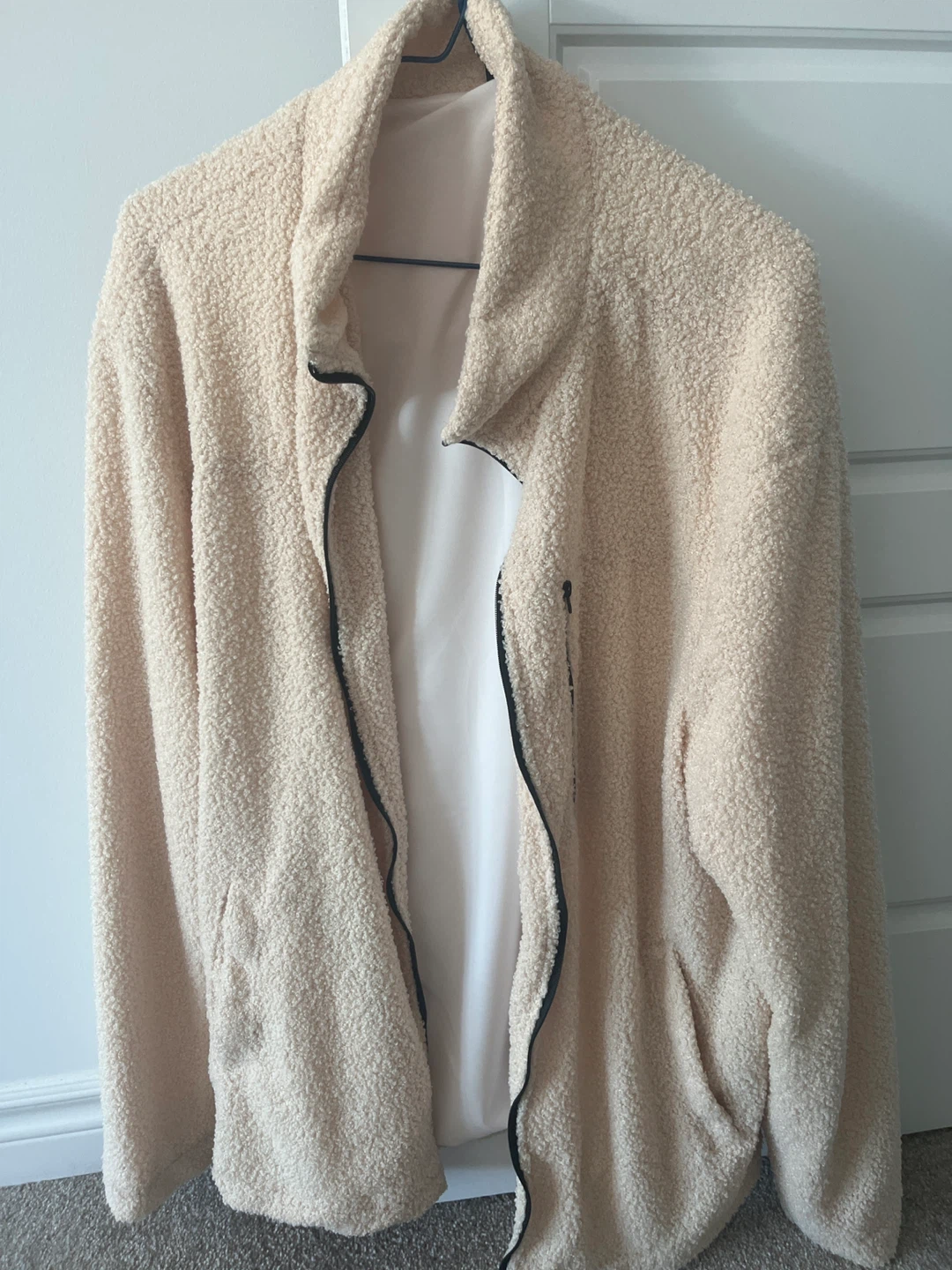 MANFINITY Beige Sherpa Jacket - Size M