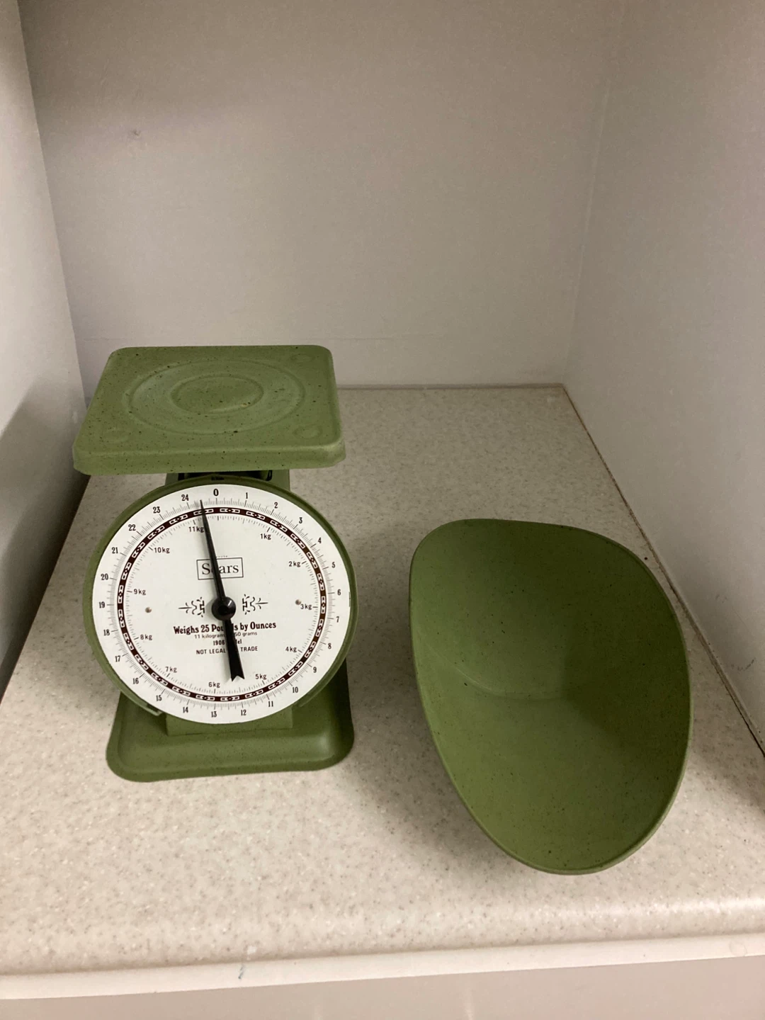 Vintage Sears Kitchen Scale - Green
