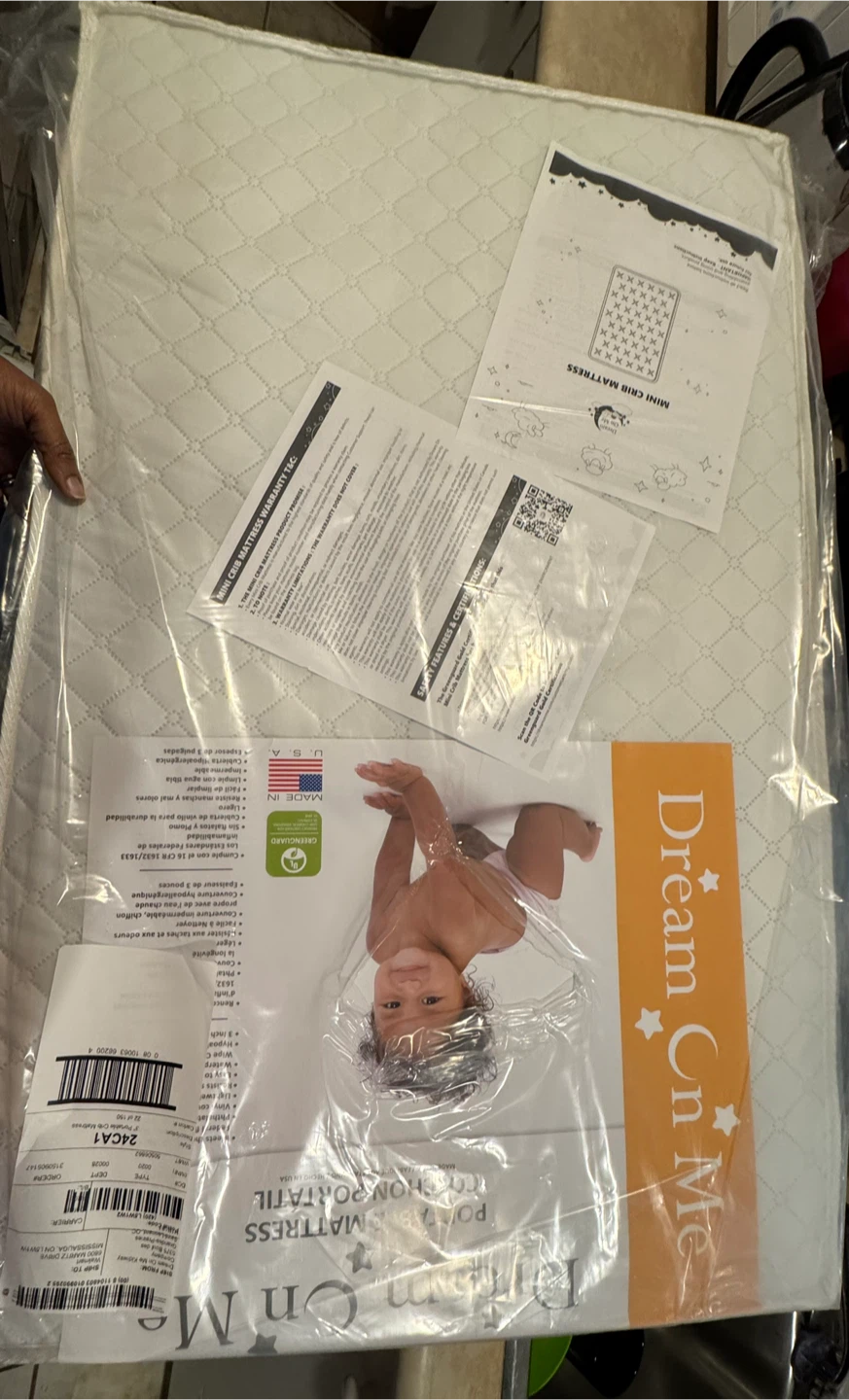Dream On Me Portable Mini Crib Mattress - New