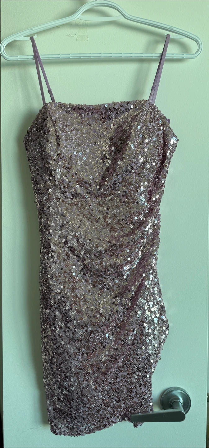 lilac Mini Dress with cups