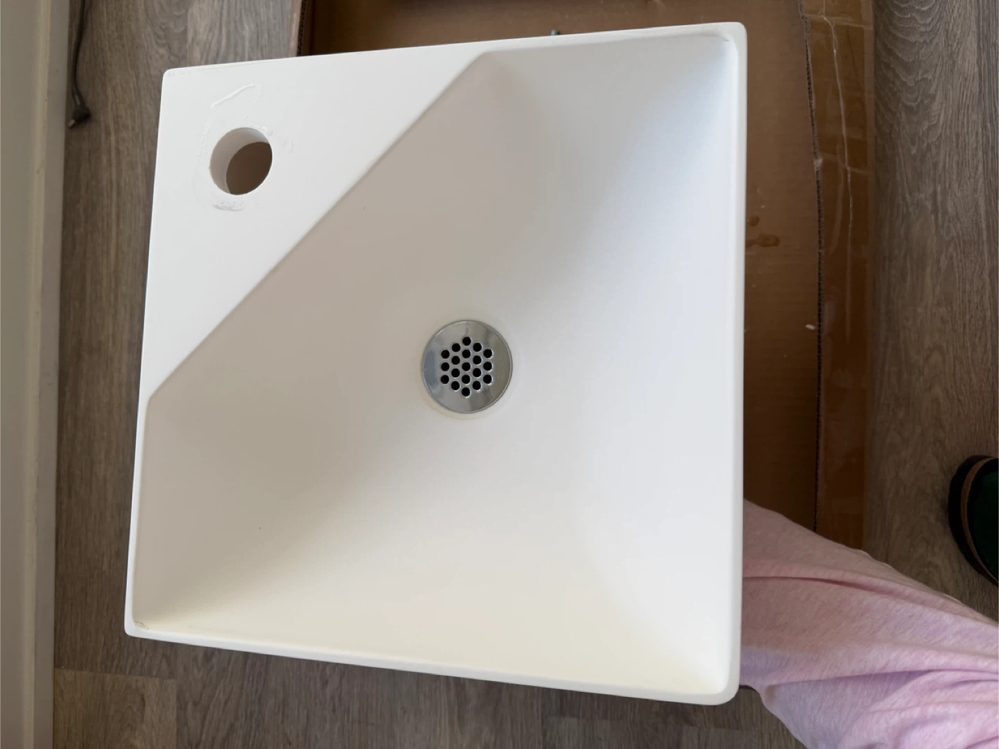 Cantrio Square Vessel Sink - White 12”