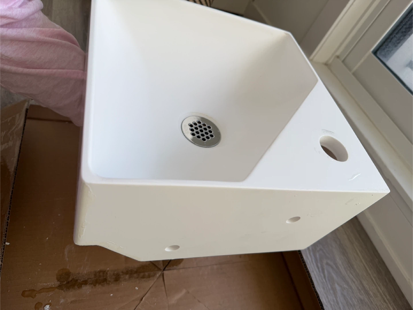 Cantrio Square Vessel Sink - White 12” - photo 2