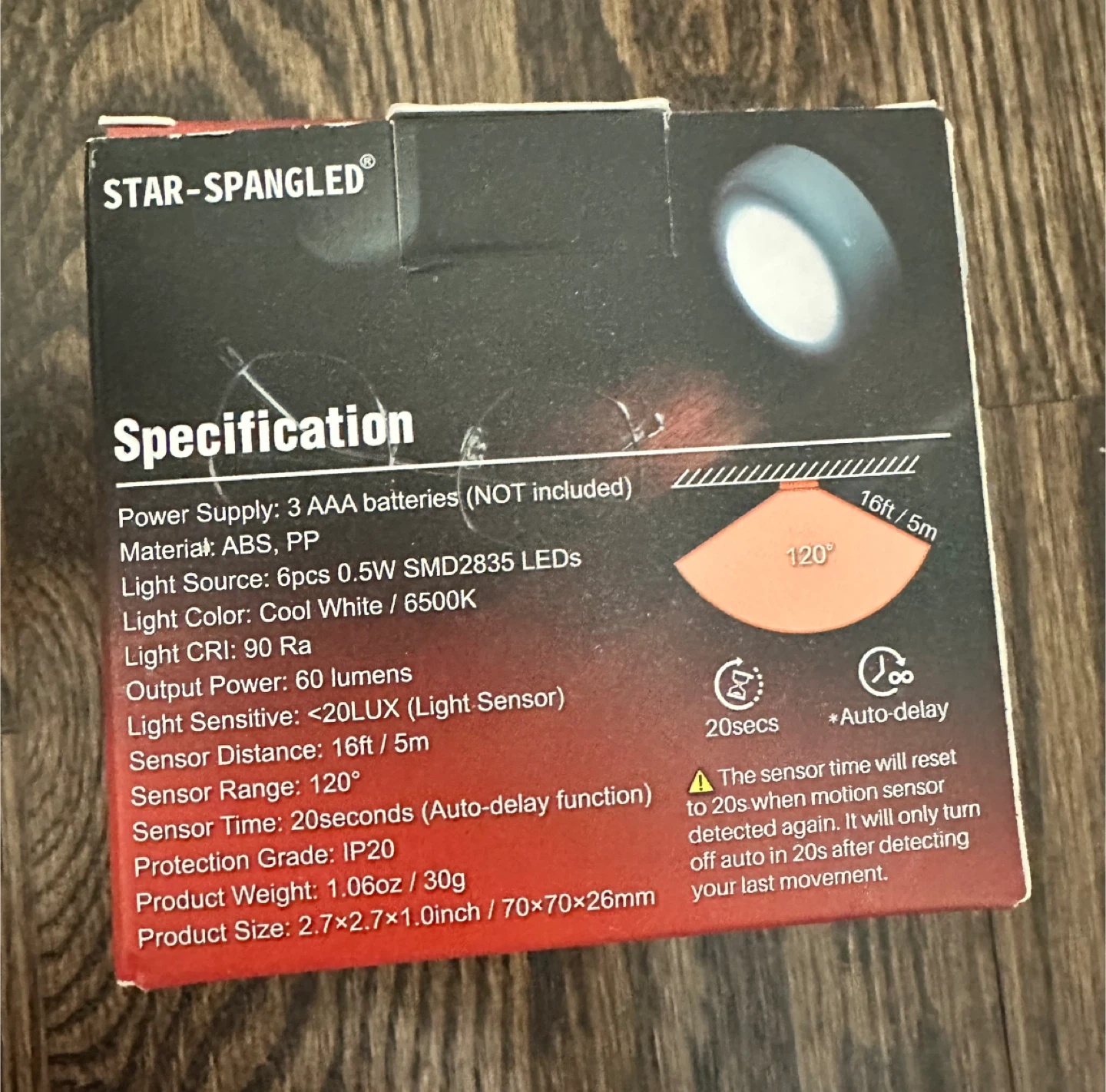 New STAR-SPANGLED 3-Pack Motion Sensor Lights - photo 3