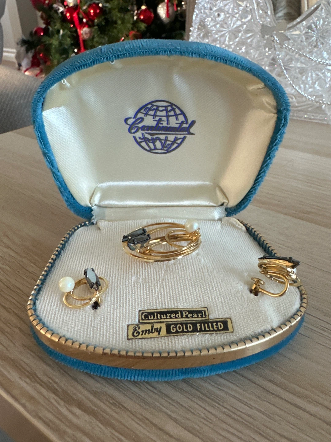 Vintage Emry Cultured Pearl Gold Filled Set