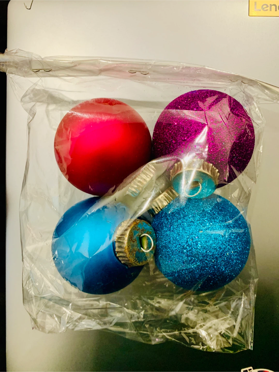 Glitter Christmas Ornaments - Set of 4 - photo 2