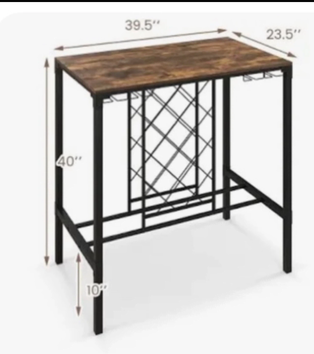 Counter Height Dining Table with 4 Stools - photo 2