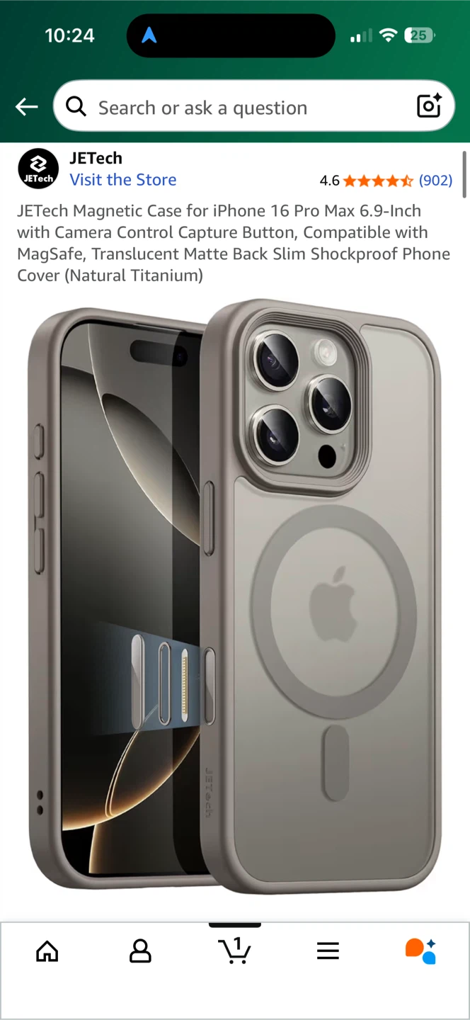 JETech Magnetic Case for iPhone 16 Pro Max - New