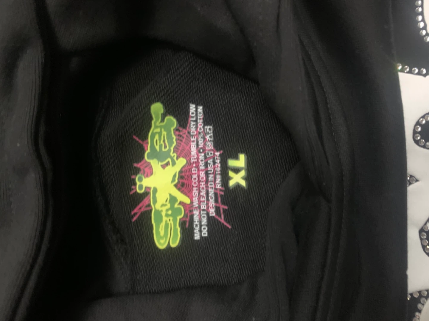 Spider Worldwide Black Hoodie - Size XL fits like L - photo 2