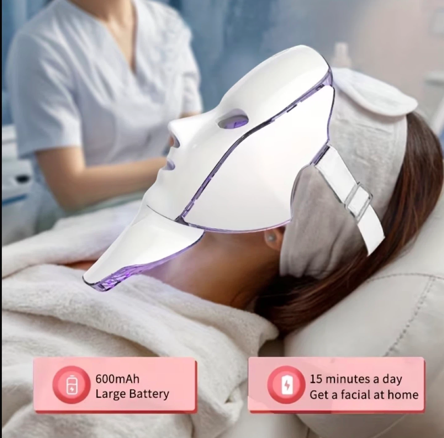 LED Facial & Neck Mask - 7 Colors (BRAND NEW IN BOX) - photo 4