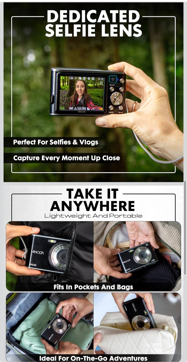 MND23 48MP 4K Ultra HD Digital Camera - photo 5